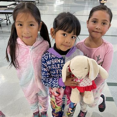 3 students dressed for pajama day